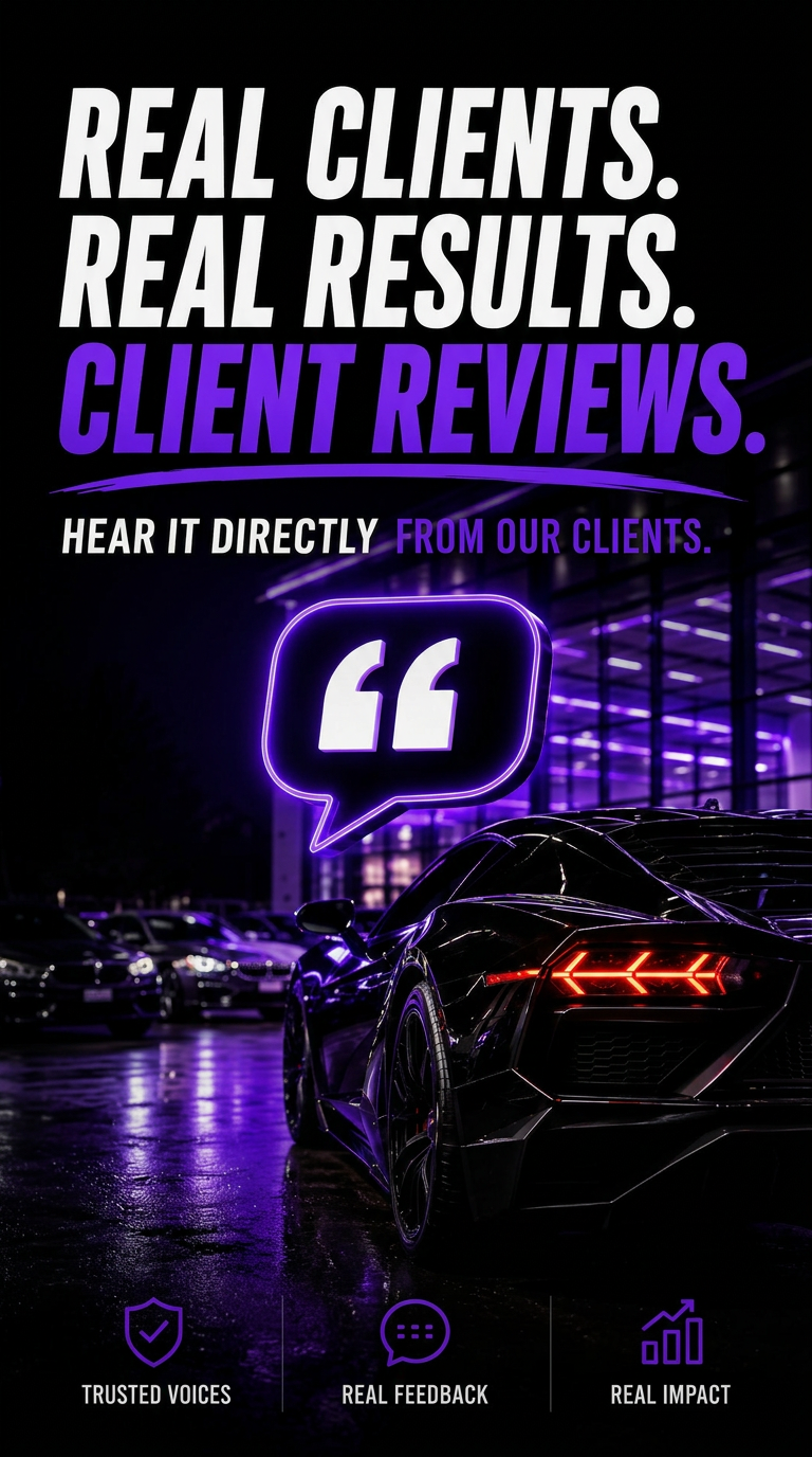 Real Clients. Real Results. Real Reviews. — HEAR IT DIRECTLY FROM OUR CLIENTS