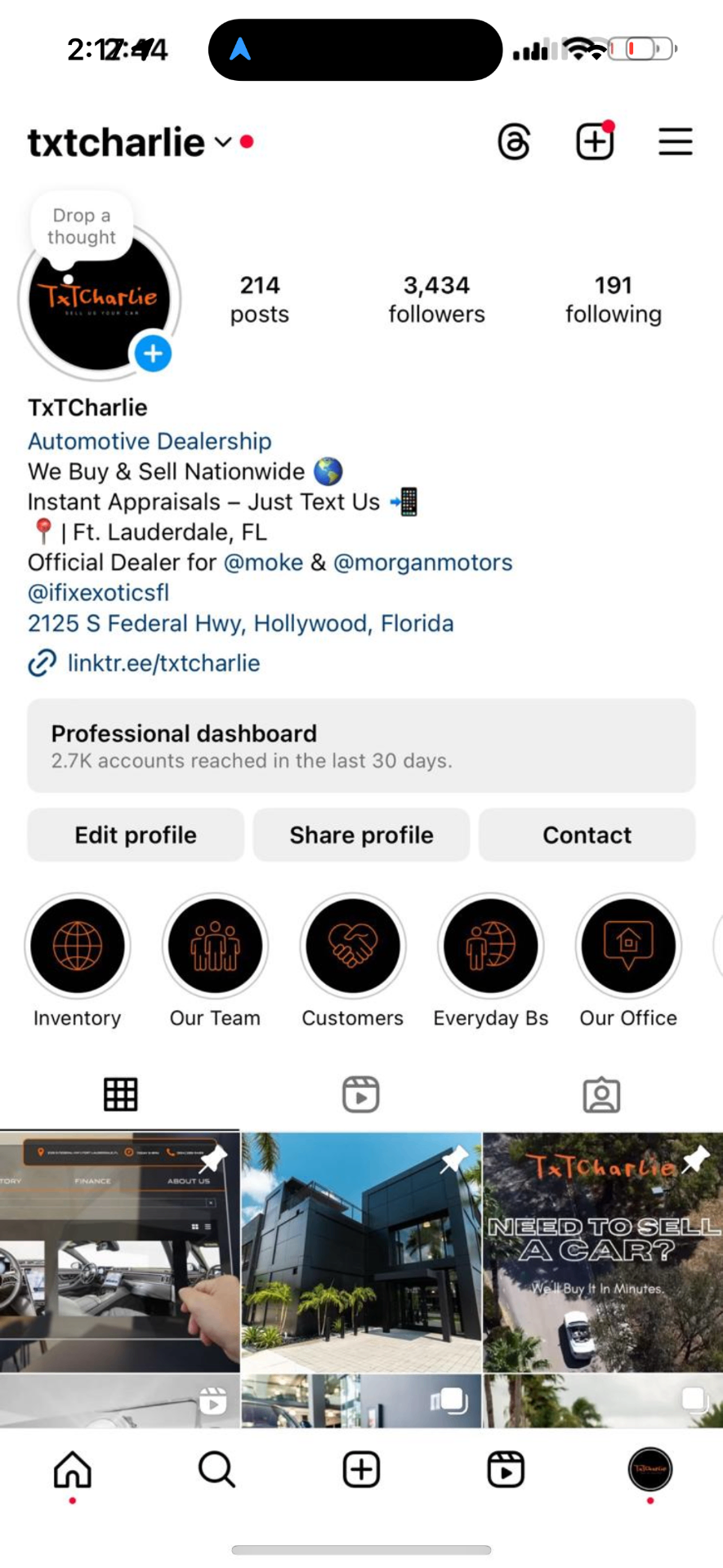 TXT Charlie Instagram profile screenshot